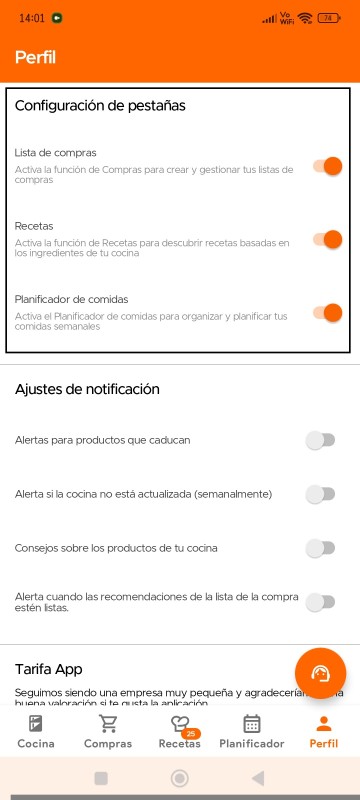 Tab Configuration on Profile page